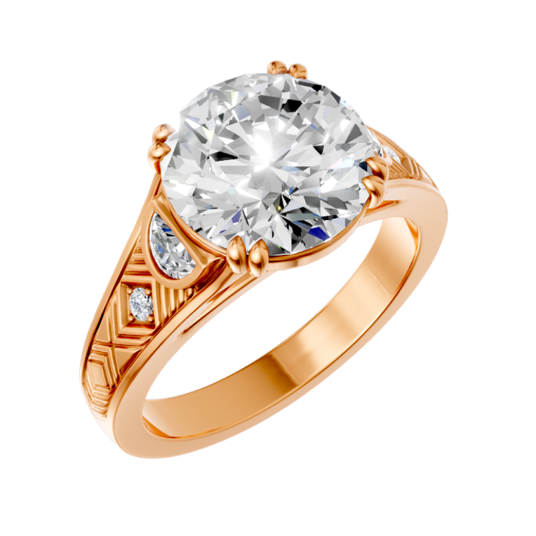 round-14k rose gold|round-18k rose gold