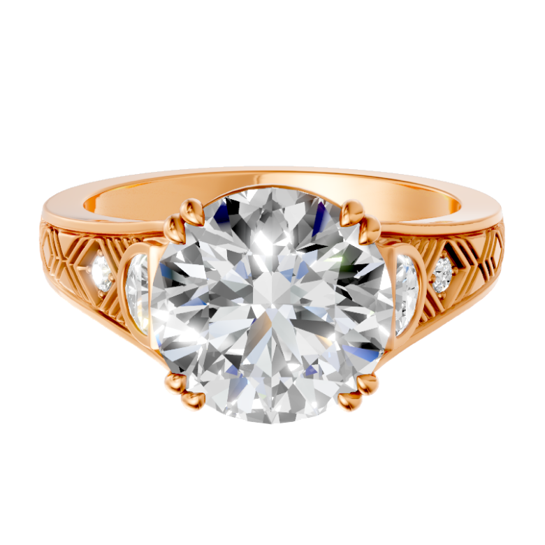 round-14k rose gold|round-18k rose gold