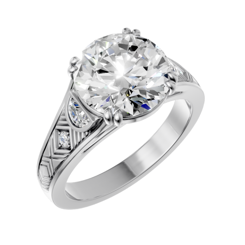 round-14k white gold|round-18k white gold| round-platinum