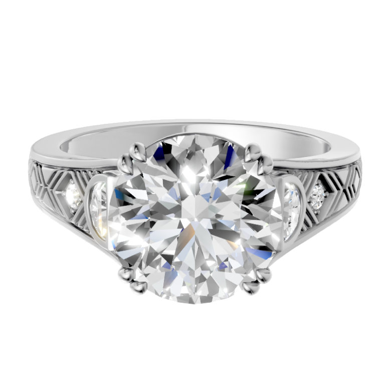 round-14k white gold|round-18k white gold| round-platinum