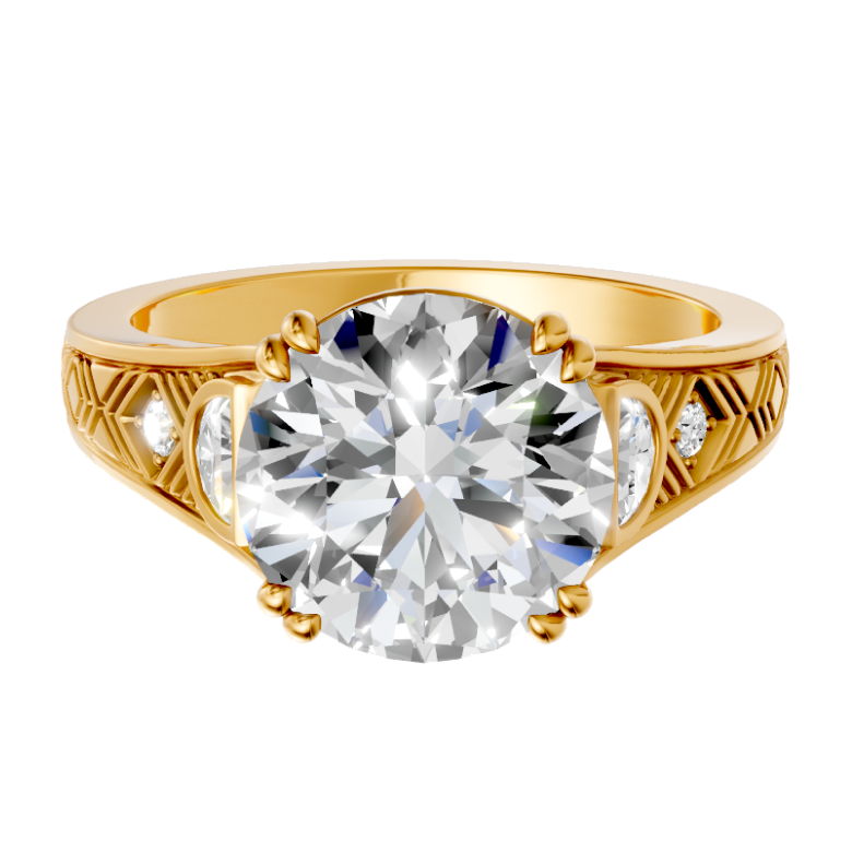 round-14k yellow gold|round-18k yellow gold