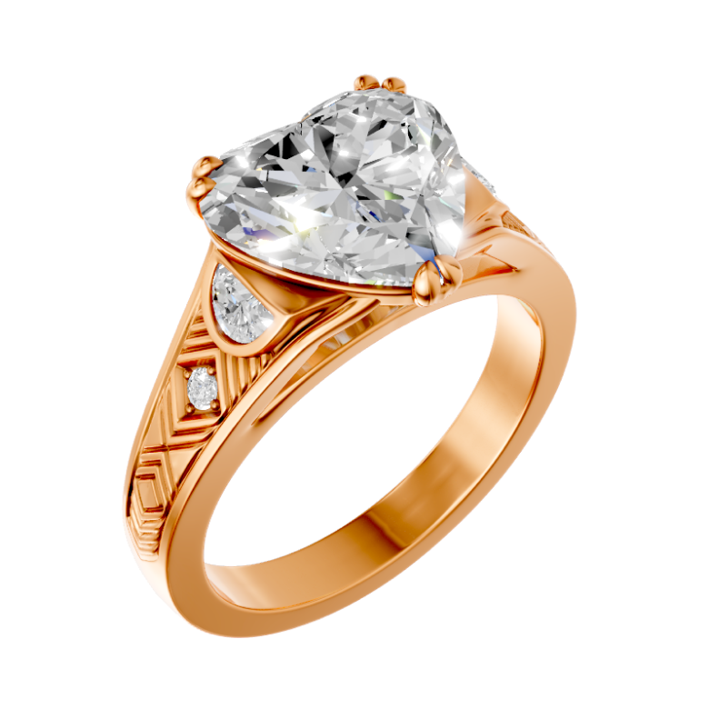 heart-14k rose gold|heart-18k rose gold