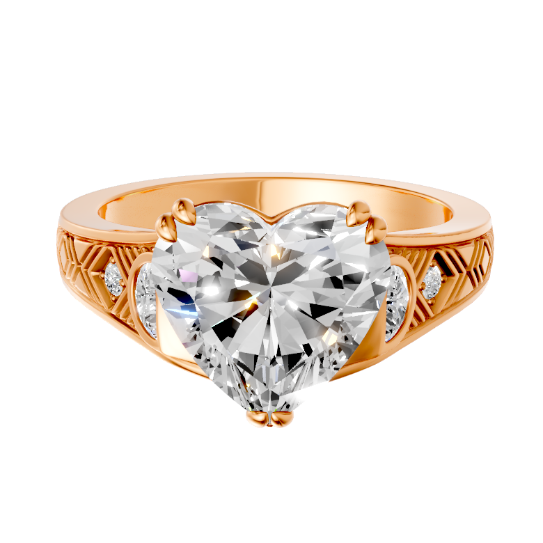 heart-14k rose gold|heart-18k rose gold