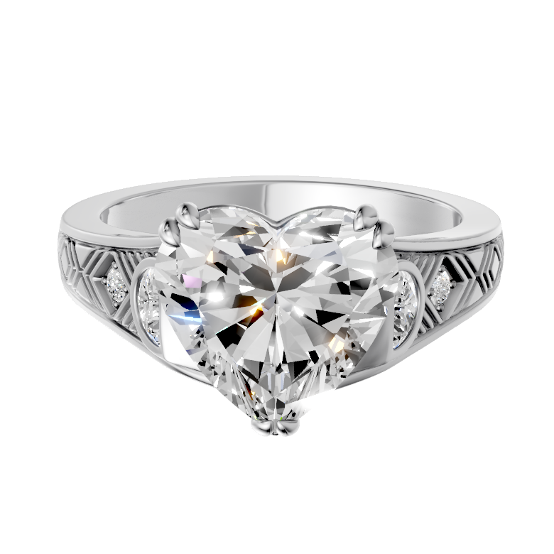 heart-14k white gold|heart-18k white gold| heart-platinum