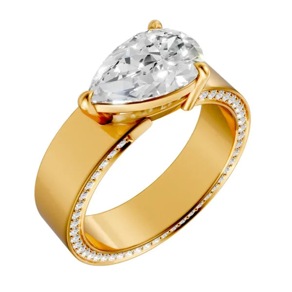 pear-14k yellow gold|pear-18k yellow gold