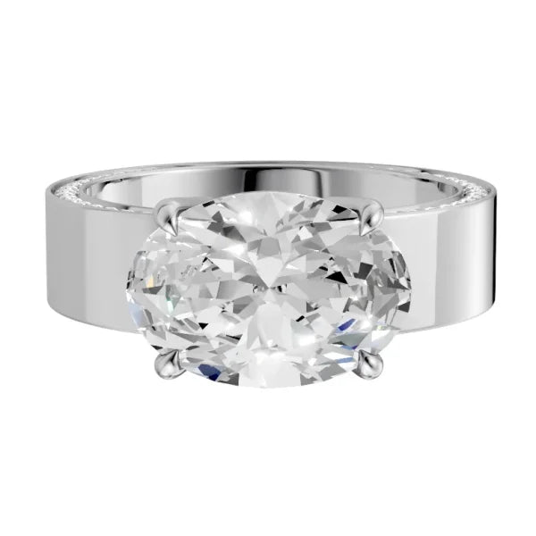 oval-14k white gold|oval-18k white gold| oval-platinum