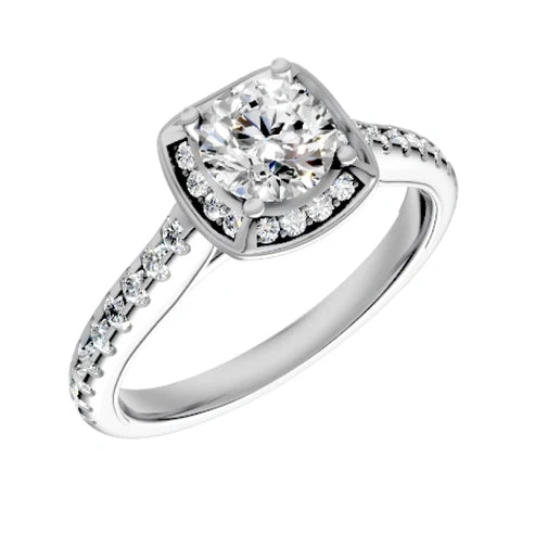 round-14K White Gold