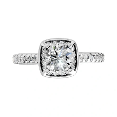 round-14K White Gold