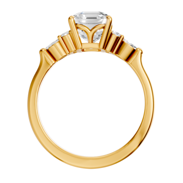 asscher-14k yellow gold|asscher-18k yellow gold