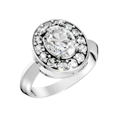 round-14K White Gold