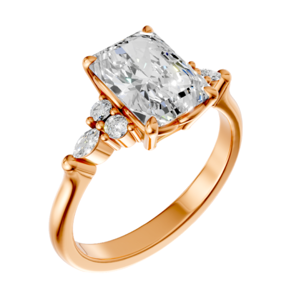 emerald-14k rose gold|emerald-18k rose gold