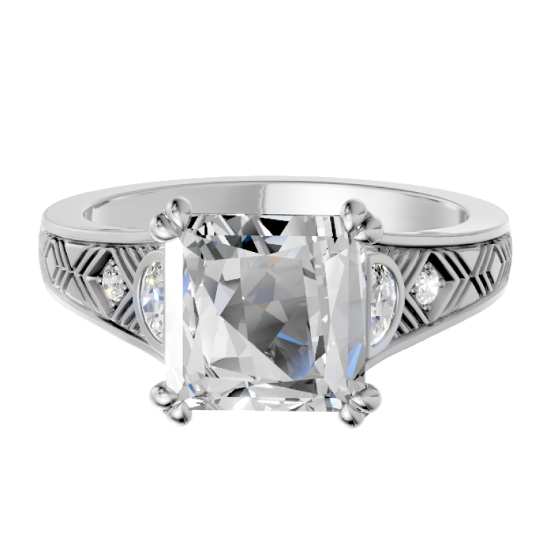 princess-14k white gold|princess-18k white gold| princess-platinum