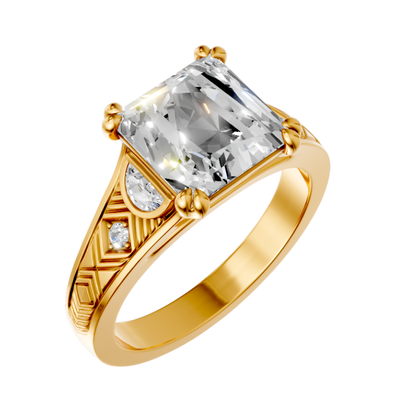 princess-14k yellow gold|princess-18k yellow gold