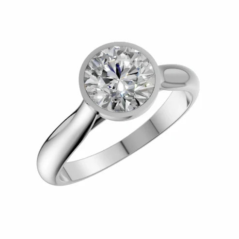 round-14K White Gold