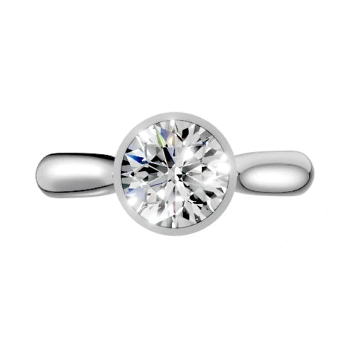 round-14K White Gold