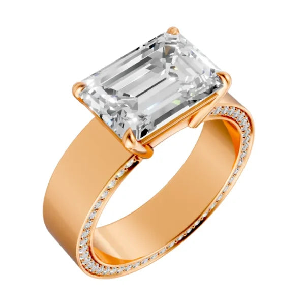 emerald-14k rose gold|emerald-18k rose gold