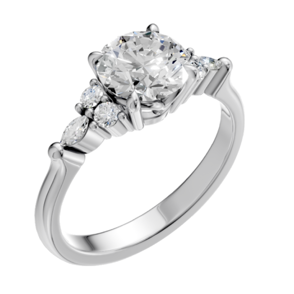 round-14k white gold|round-18k white gold| round-platinum