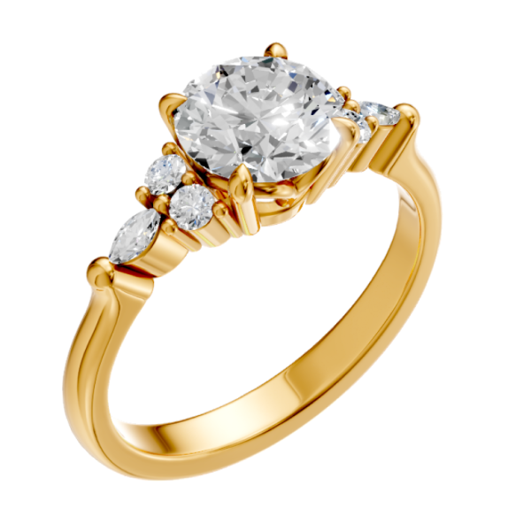 round-14k yellow gold|round-18k yellow gold