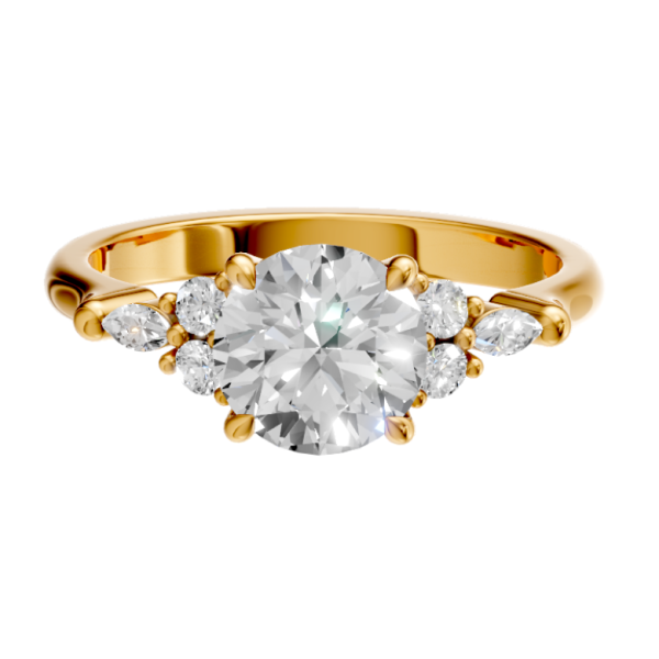 round-14k yellow gold|round-18k yellow gold