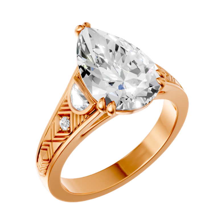 pear-14k rose gold|pear-18k rose gold