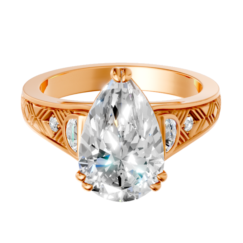 pear-14k rose gold|pear-18k rose gold