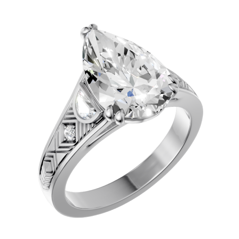 pear-14k white gold|pear-18k white gold| pear-platinum