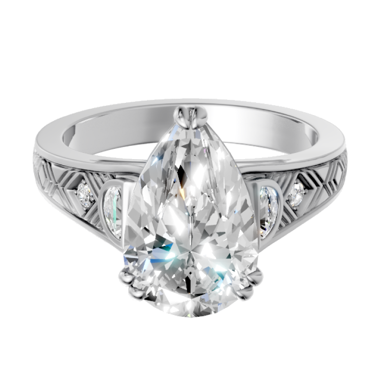 pear-14k white gold|pear-18k white gold| pear-platinum