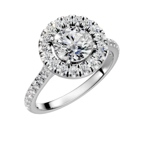 round-14K White Gold