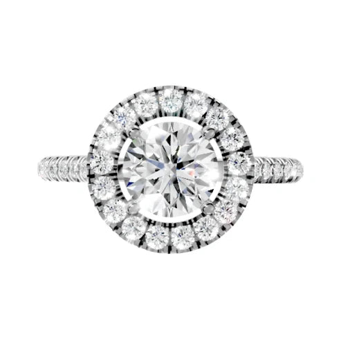 round-14K White Gold
