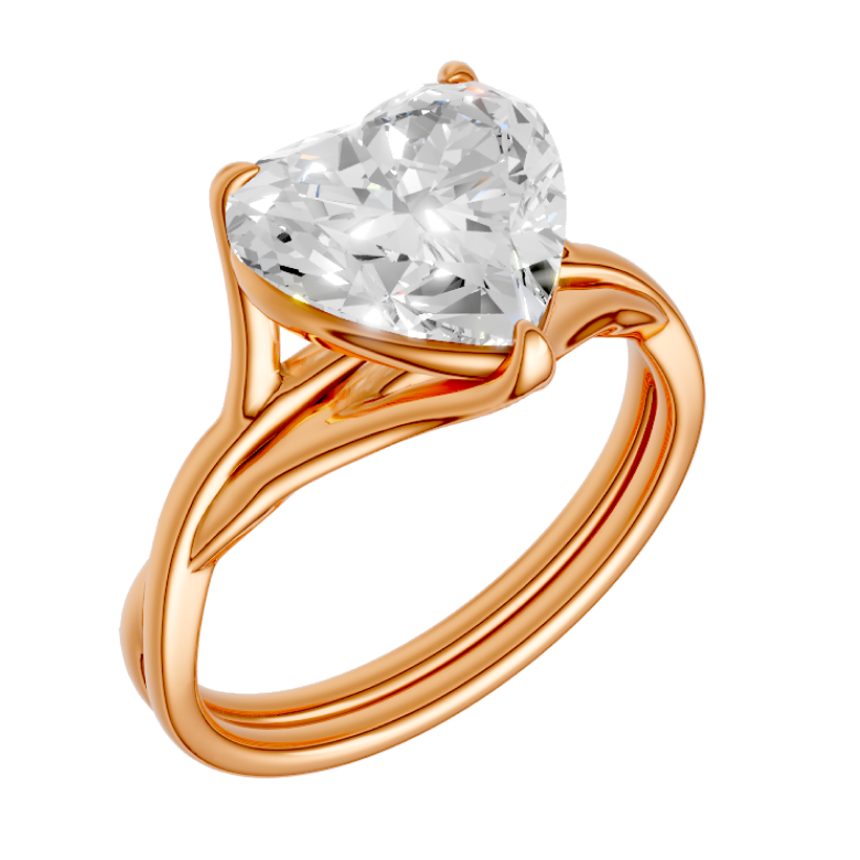 heart-14k rose gold|heart-18k rose gold