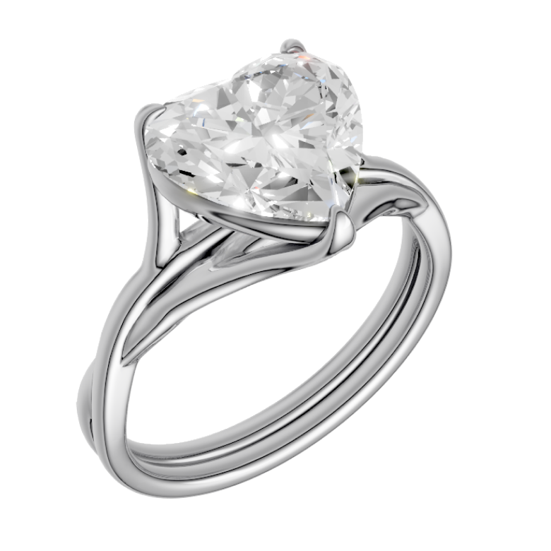 heart-14k white gold|heart-18k white gold| heart-platinum