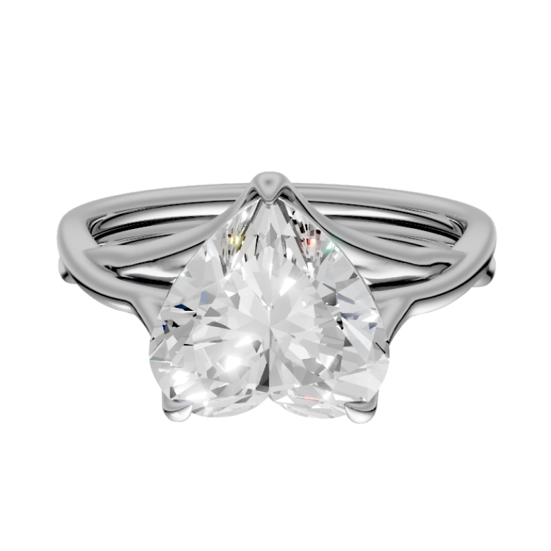 heart-14k white gold|heart-18k white gold| heart-platinum