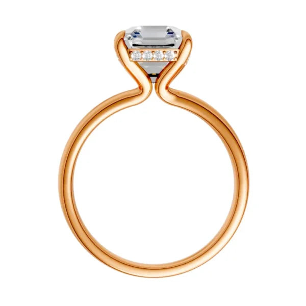 asscher-14k rose gold|asscher-18k rose gold