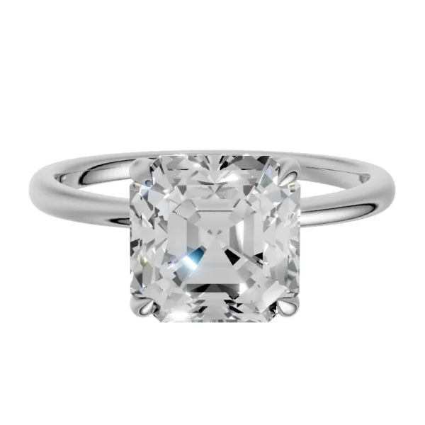 asscher-14k white gold|asscher-18k white gold| asscher-platinum