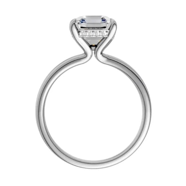 asscher-14k white gold|asscher-18k white gold| asscher-platinum