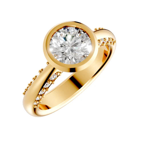 round-14K Yellow Gold