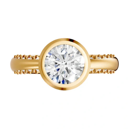 round-14K Yellow Gold