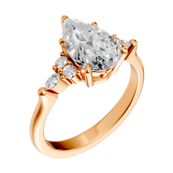 pear-14k rose gold|pear-18k rose gold