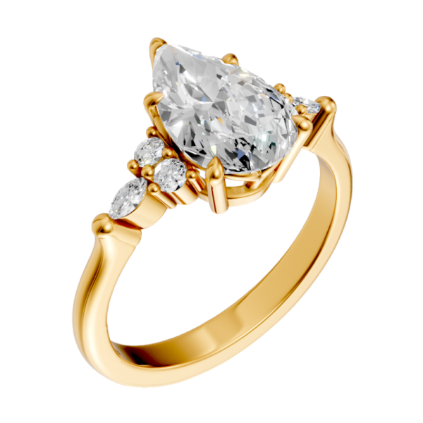 pear-14k yellow gold|pear-18k yellow gold