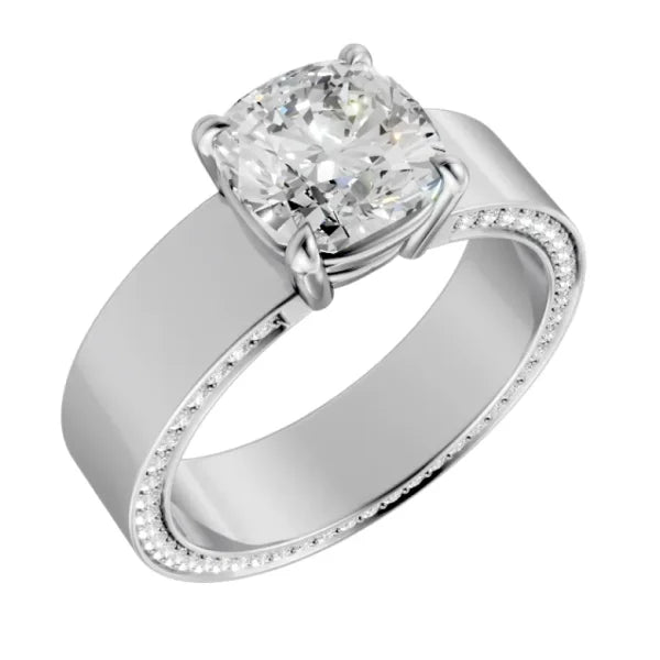 cushion-14k white gold|cushion-18k white gold| cushion-platinum
