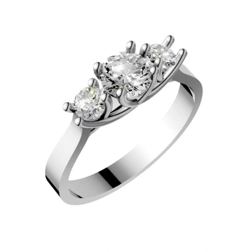 round-14K White Gold
