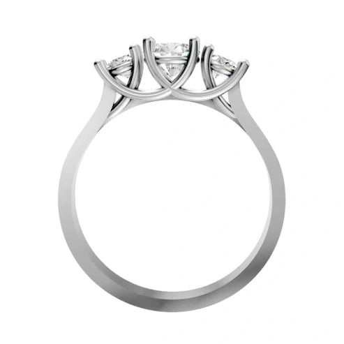 round-14K White Gold
