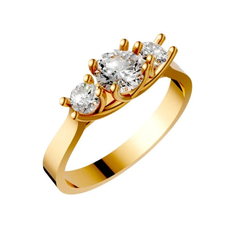 round-14K Yellow Gold