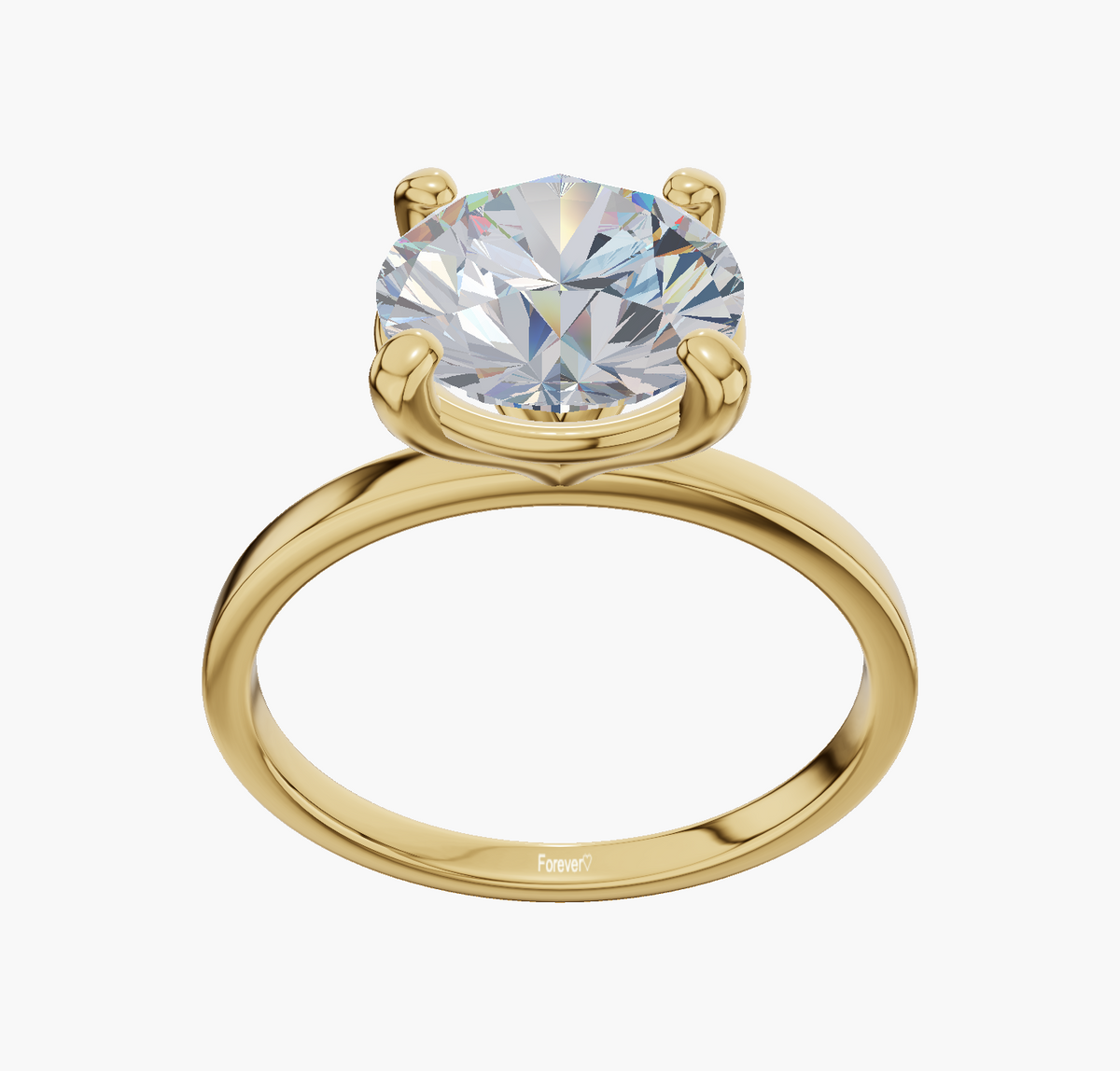 Solitaire Classic 4 Prong Round 1 ct ring