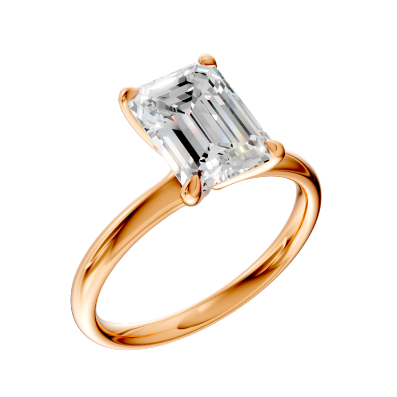 emerald-14k rose gold|emerald-18k rose gold