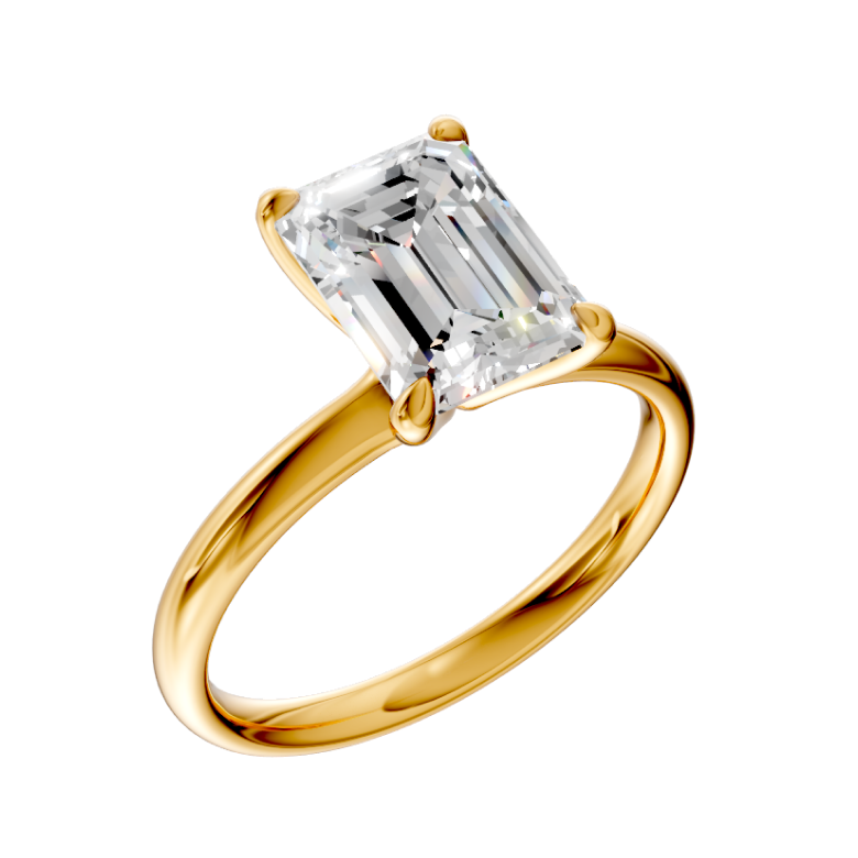emerald-14k yellow gold|emerald-18k yellow gold