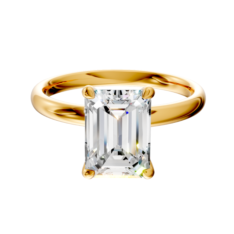 emerald-14k yellow gold|emerald-18k yellow gold
