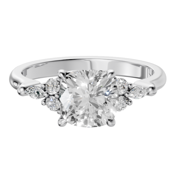 cushion-14k white gold| cushion-18k white gold| cushion-platinum