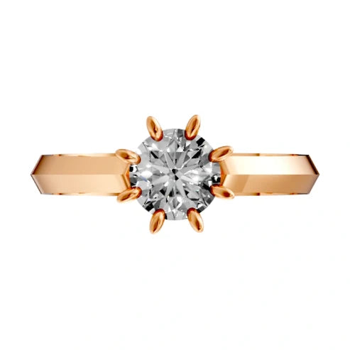 round-14K Rose Gold
