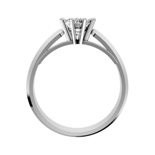 round-14K White Gold